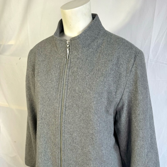 LOUBEN GREY CASHMERE AND WOOL JACKET MADE IN CANADA WOMAN SIZE 12 - Picture 9 of 17